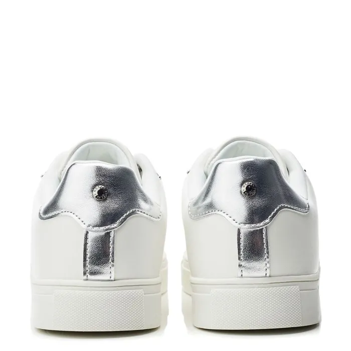 Casual Trainers Women Moda In Pelle Amaya White Porvair