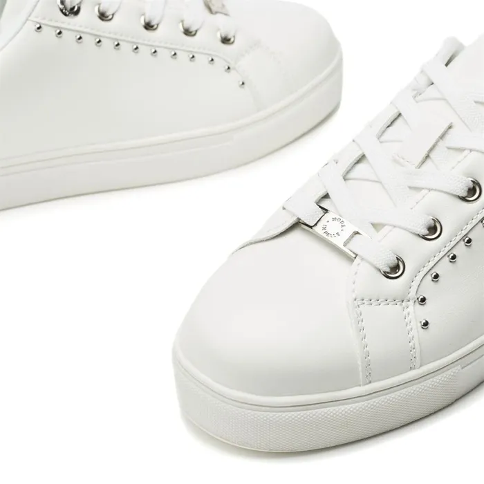 Casual Trainers Women Moda In Pelle Amaya White Porvair