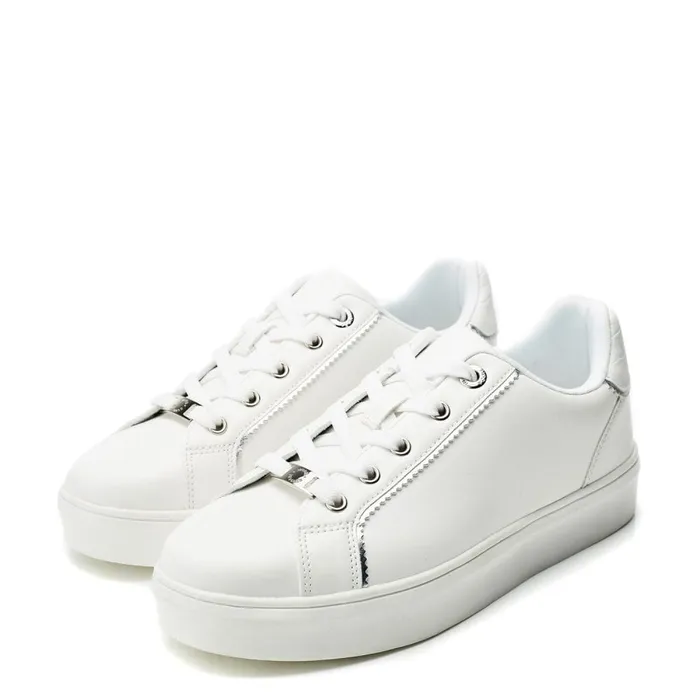 Casual Trainers Women Moda In Pelle Belammy White Porvair