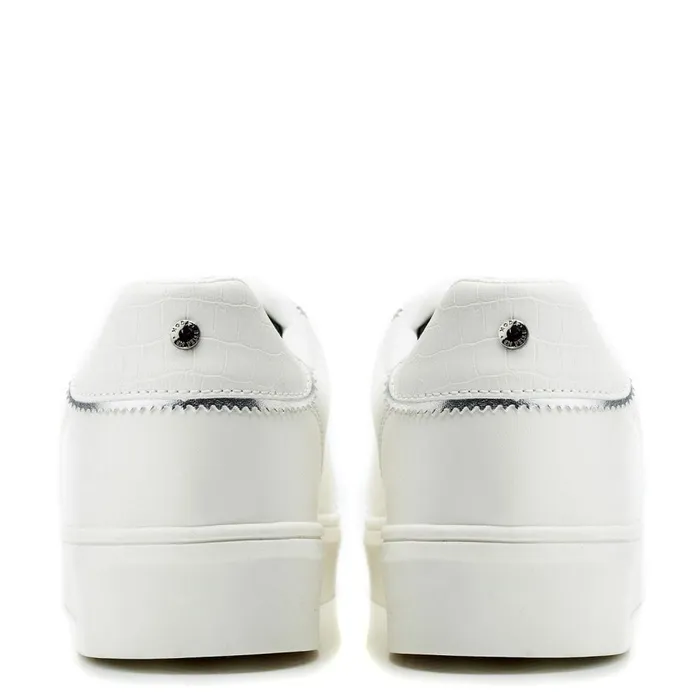 Casual Trainers Women Moda In Pelle Belammy White Porvair