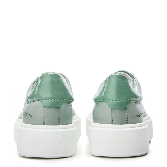 Casual Trainers Women Moda In Pelle Shoon Sh Innie Khaki Leather