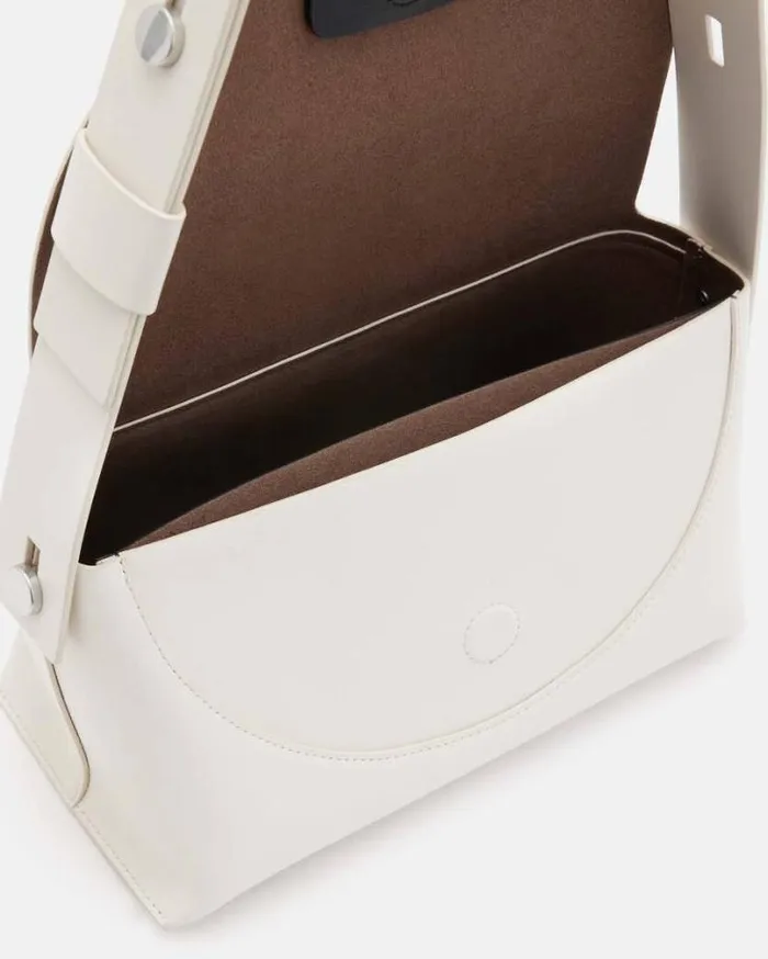 Celeste Leather Crossbody Bag Desert White Women AllSaints Handbags and Wallets Celeste Leather Crossbody Bag Desert White Women AllSaints Handbags and Wallets