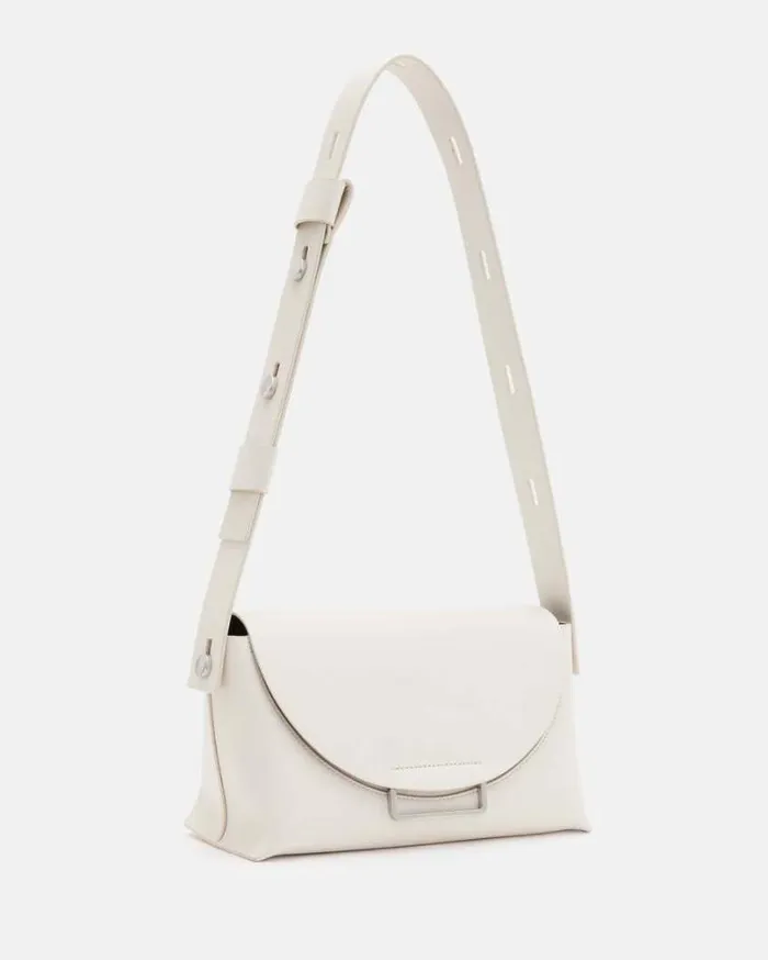 Celeste Leather Crossbody Bag Desert White Women AllSaints Handbags and Wallets Celeste Leather Crossbody Bag Desert White Women AllSaints Handbags and Wallets