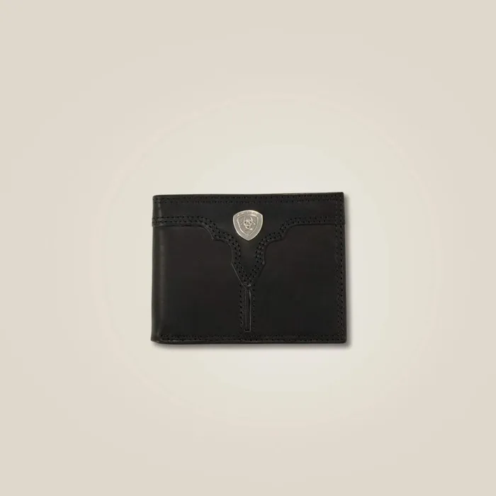 Center Ridge Bifold Wallet Black Men Ariat Bags and Wallets