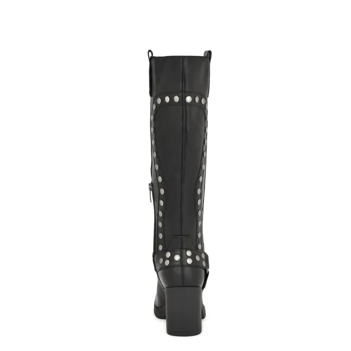Cert Heeled Moto Boots Black Women Nine West Boots and Booties Cert Heeled Moto Boots Black Women Nine West Boots and Booties