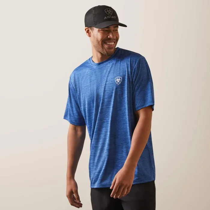 Charger Ariat Proud Shield TShirt Monaco Blue Men Ariat TShirts and Polos Charger Ariat Proud Shield TShirt Monaco Blue Men Ariat TShirts and Polos