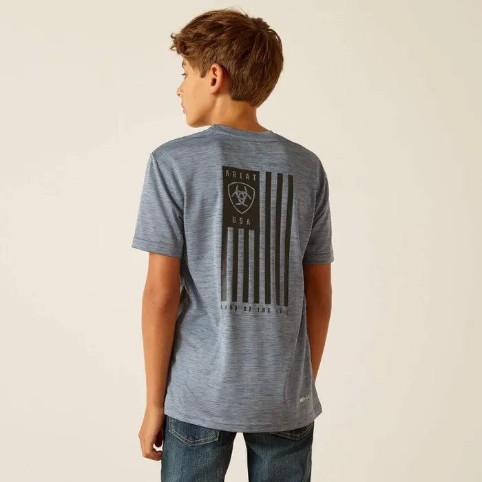 Charger Ariat Spirited TShirt Newsboy Blue Kids Ariat TShirts and Polos