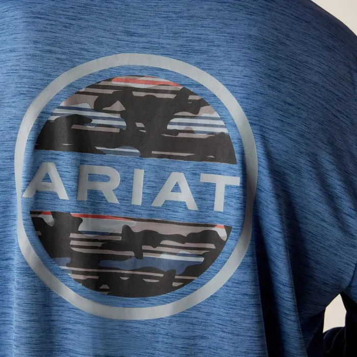 Charger Camo Circle TShirt Deep Space Heather Men Ariat TShirts and Polos Charger Camo Circle TShirt Deep Space Heather Men Ariat TShirts and Polos