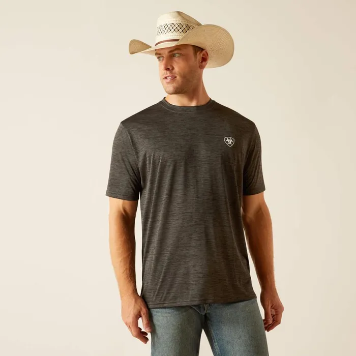 Charger Crestline TShirt Charcoal Men Ariat TShirts and Polos Charger Crestline TShirt Charcoal Men Ariat TShirts and Polos