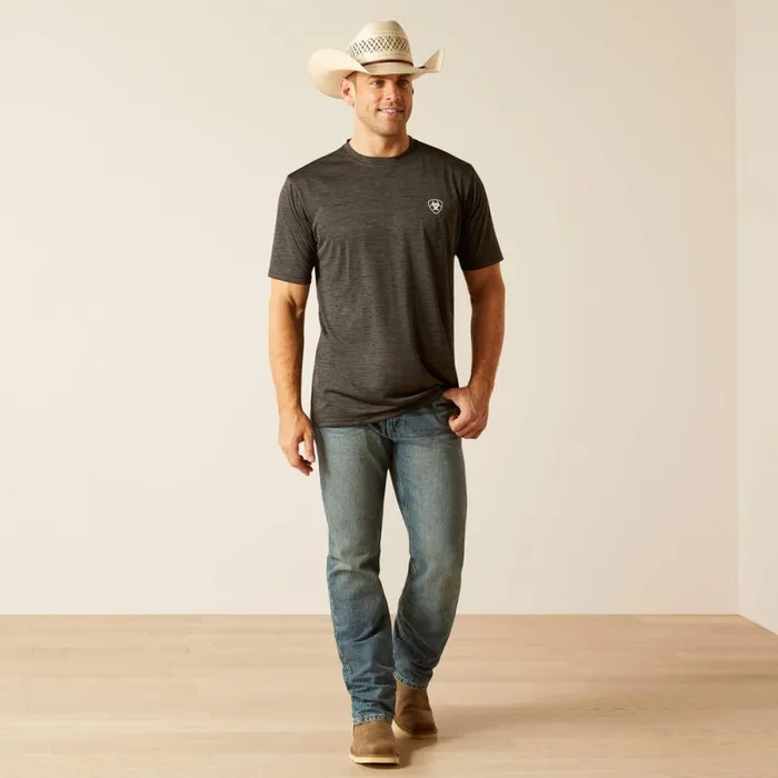Charger Crestline TShirt Charcoal Men Ariat TShirts and Polos Charger Crestline TShirt Charcoal Men Ariat TShirts and Polos