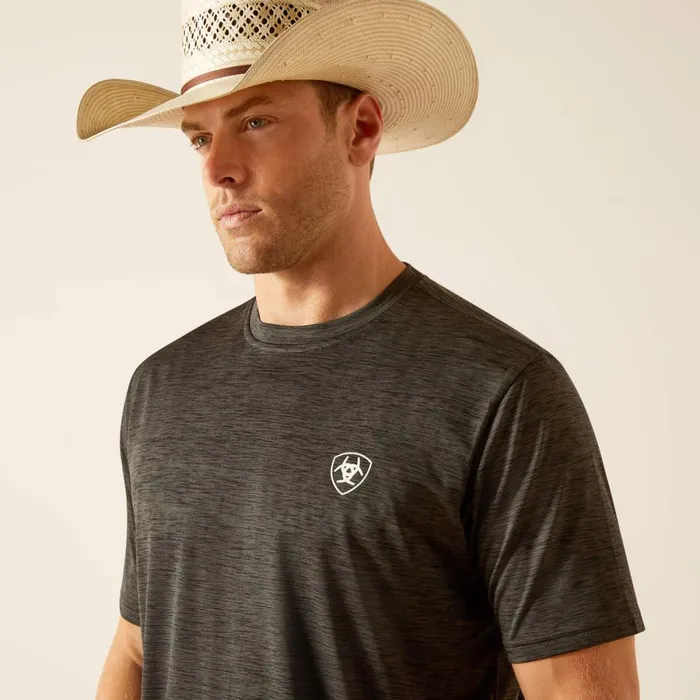 Charger Crestline TShirt Charcoal Men Ariat TShirts and Polos Charger Crestline TShirt Charcoal Men Ariat TShirts and Polos