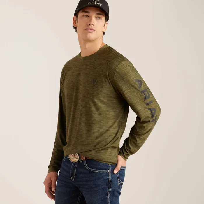 Charger Logo TShirt Brine Olive Men Ariat TShirts and Polos
