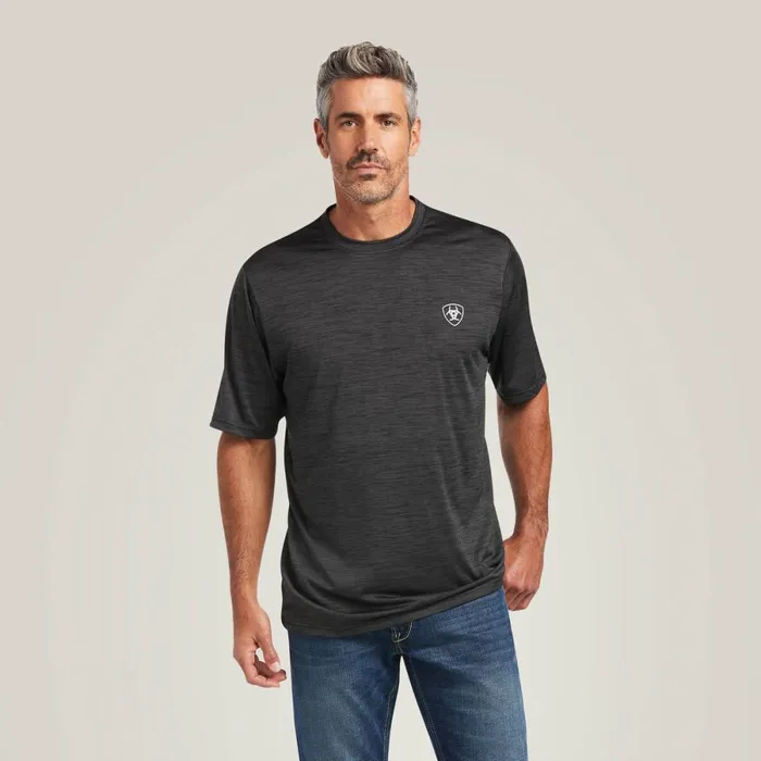Charger Vertical Flag Tee Charcoal Men Ariat TShirts and Polos Charger Vertical Flag Tee Charcoal Men Ariat TShirts and Polos