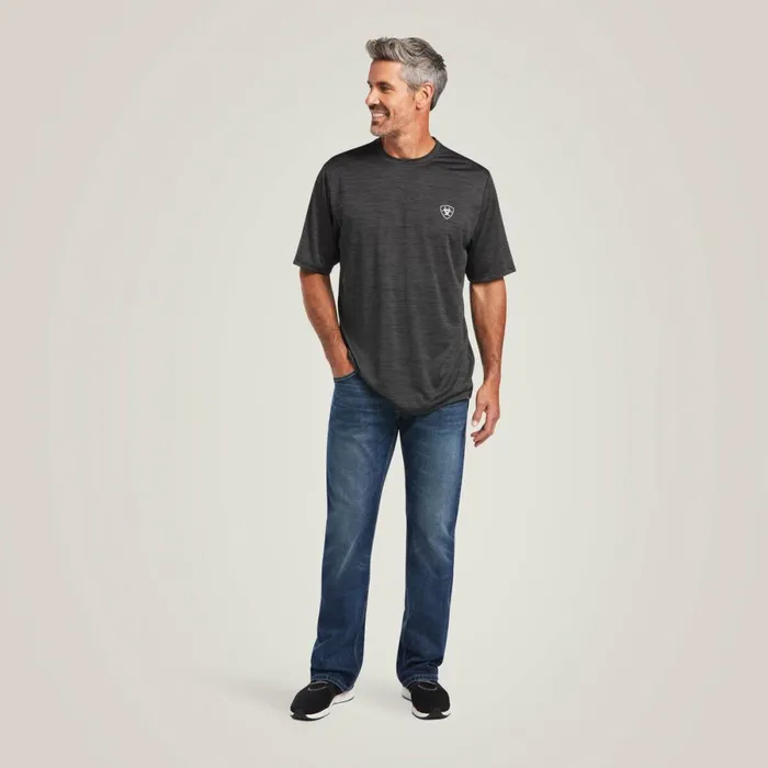 Charger Vertical Flag Tee Charcoal Men Ariat TShirts and Polos Charger Vertical Flag Tee Charcoal Men Ariat TShirts and Polos