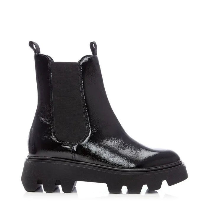 Chelsea Boots Women Moda In Pelle Ashanti Black Patent Leather
