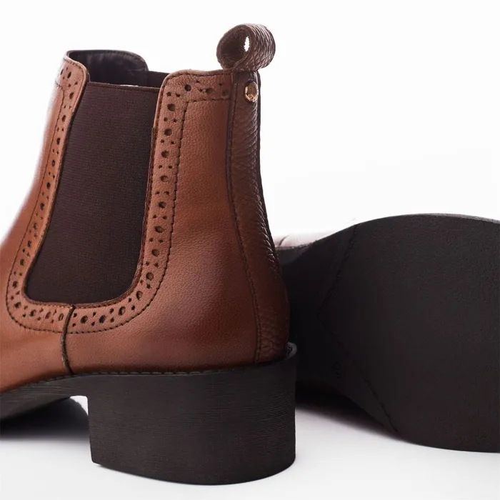 Chelsea Boots Women Moda In Pelle Millia Tan Leather
