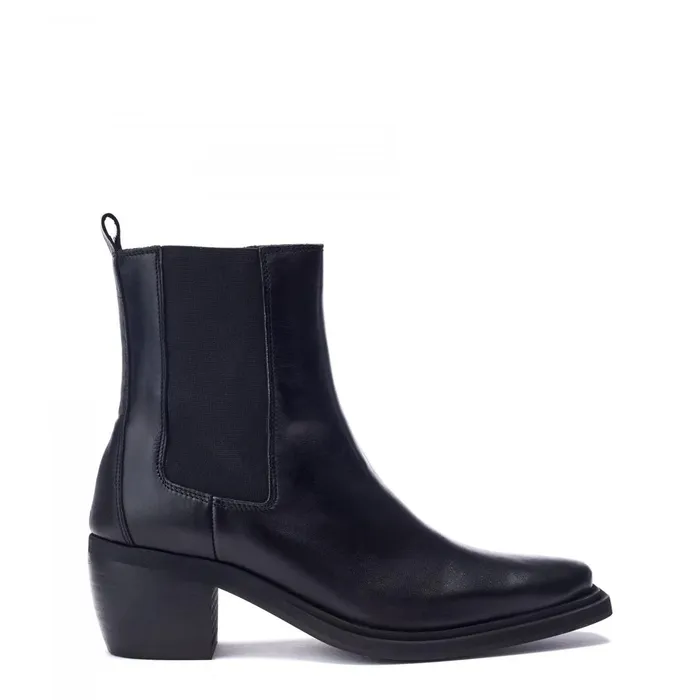 Chelsea Boots Women Moda In Pelle Ontel Black Leather