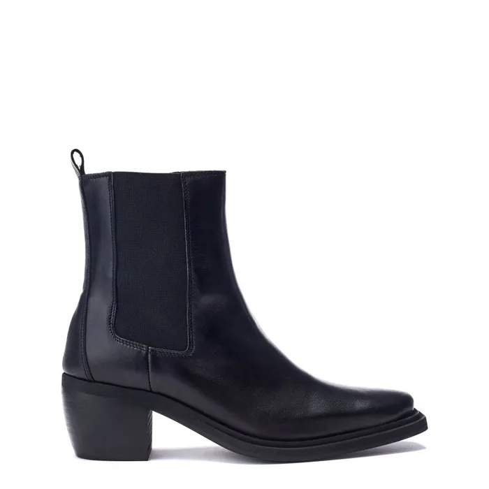 Chelsea Boots Women Moda In Pelle Ontel Black Leather