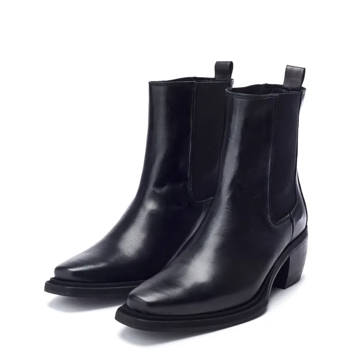 Chelsea Boots Women Moda In Pelle Ontel Black Leather