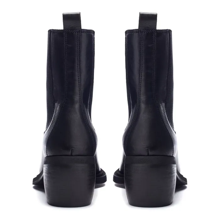 Chelsea Boots Women Moda In Pelle Ontel Black Leather