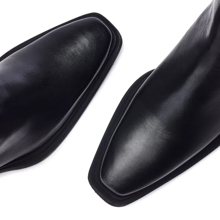 Chelsea Boots Women Moda In Pelle Ontel Black Leather
