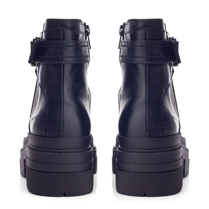 Chelsea Boots Women Moda In Pelle Shoon Sh Oller Black Leather
