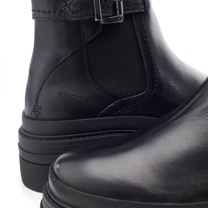 Chelsea Boots Women Moda In Pelle Shoon Sh Oller Black Leather