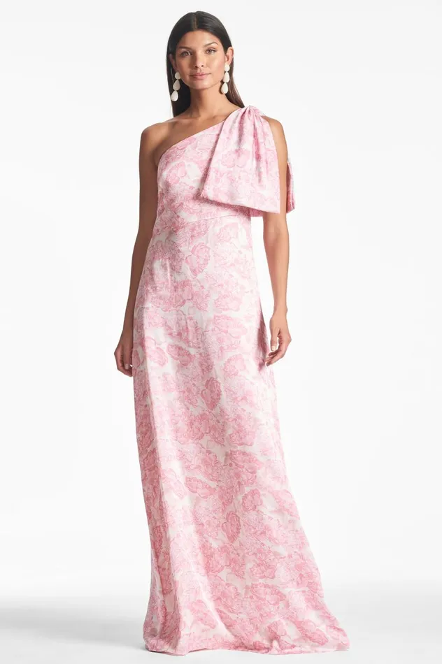 Chelsea Gown 8211 Rouge Damask Rose Women Sachin and Babi Boho