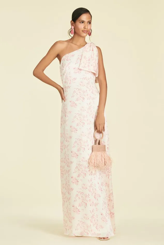 Chelsea Gown 8211 Rouge Rose Watercolor Women Sachin and Babi Formal