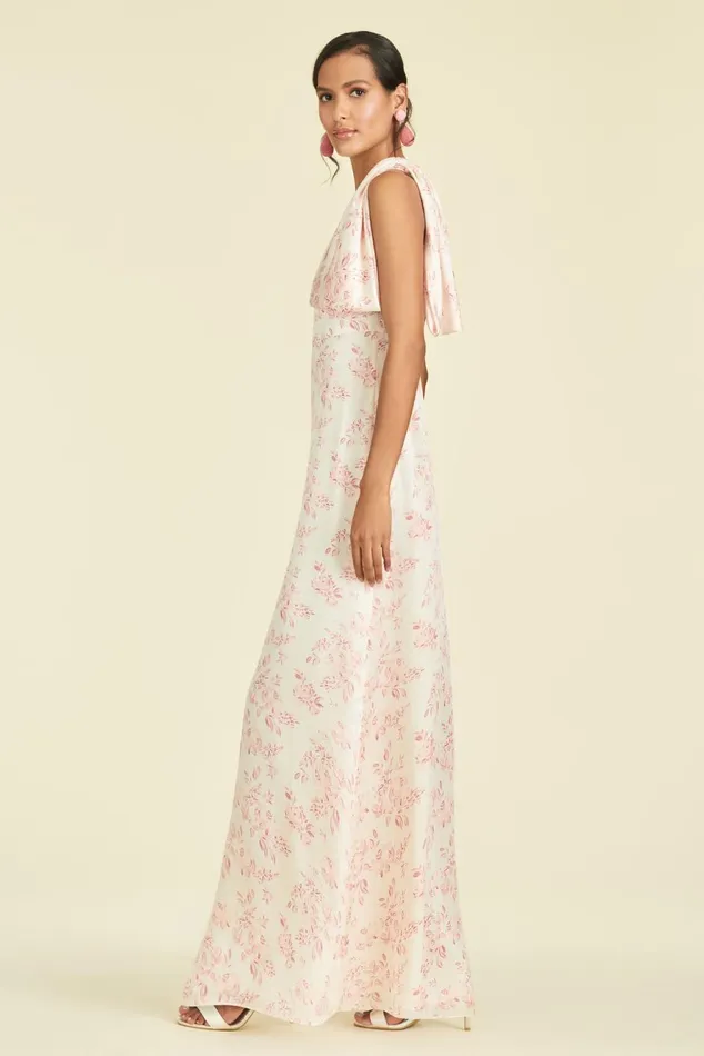 Chelsea Gown 8211 Rouge Rose Watercolor Women Sachin and Babi Formal