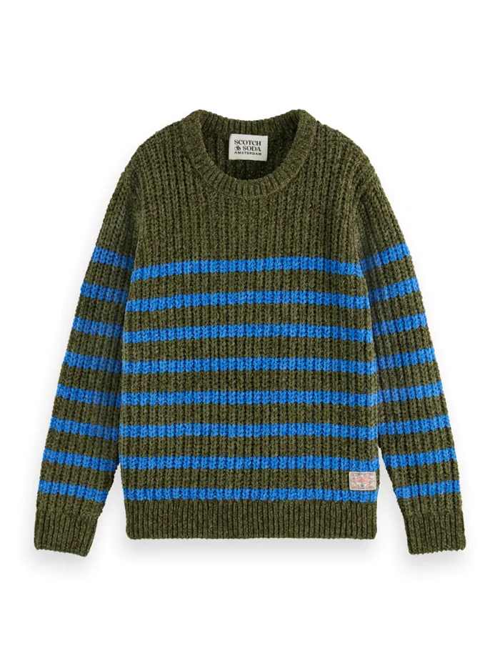 CHENILLE KNIT PULLOVER Military Kids Scotch and Soda Knitwear
