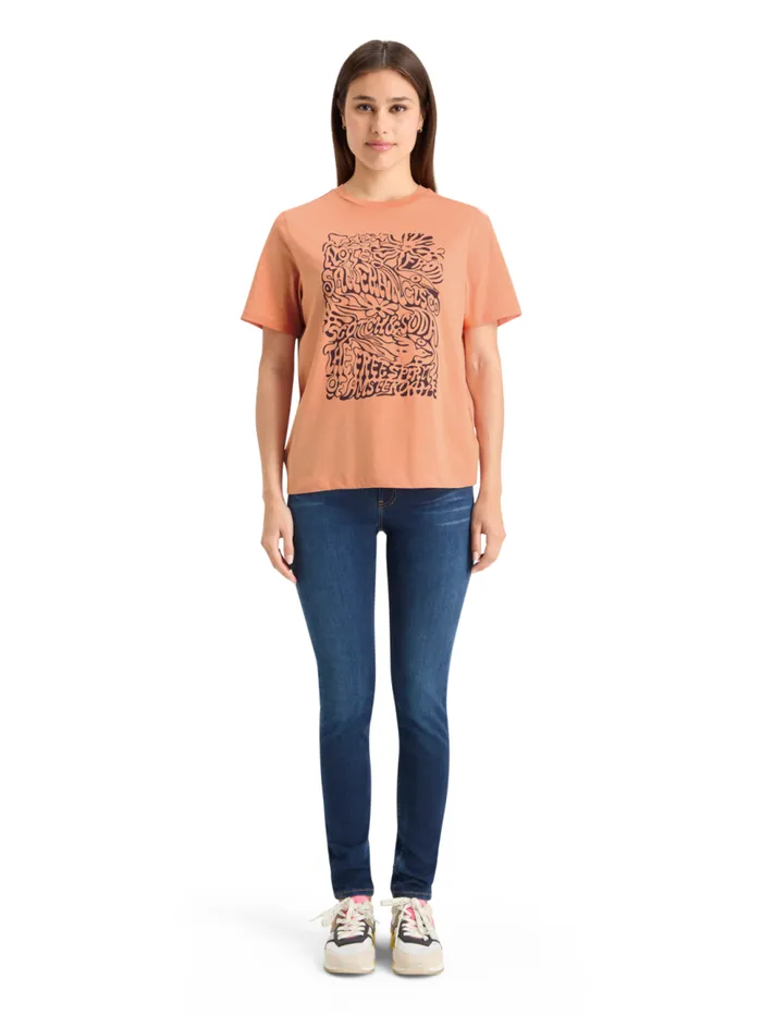 CHEST ARTWORK RELAXED FIT TSHIRT Antique Pink Women Scotch and Soda Tops and TShirts