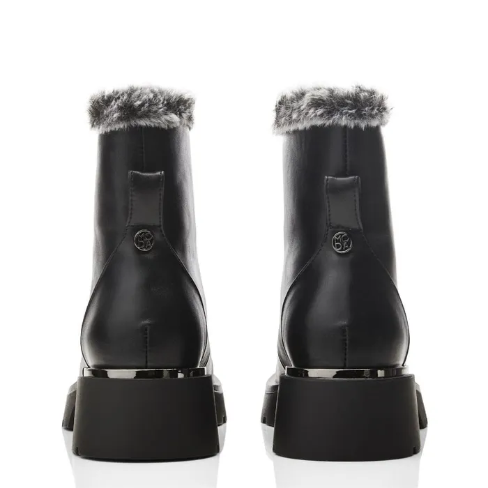 Chunky Boots Women Moda In Pelle Avrill Black Porvair