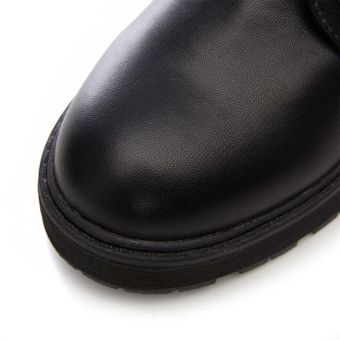 Chunky Boots Women Moda In Pelle Benetcha Black Porvair