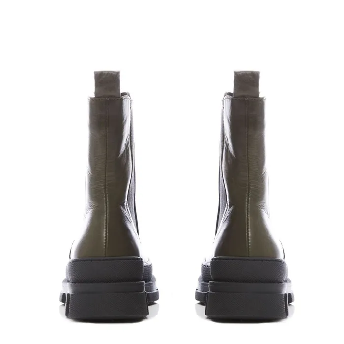Chunky Boots Women Moda In Pelle Shoon Sh Boulder Olive Leather