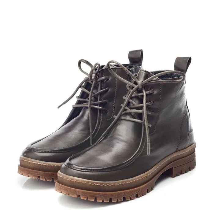 Chunky Boots Women Moda In Pelle Shoon Sh Orchid Olive Leather