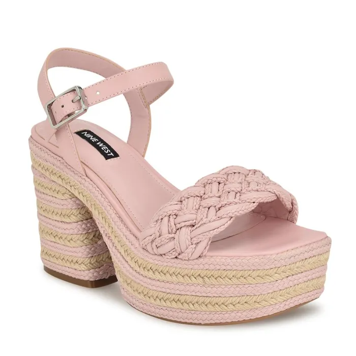 Cinka Woven Platform Sandals Light Pink Women Nine West Sandals Cinka Woven Platform Sandals Light Pink Women Nine West Sandals