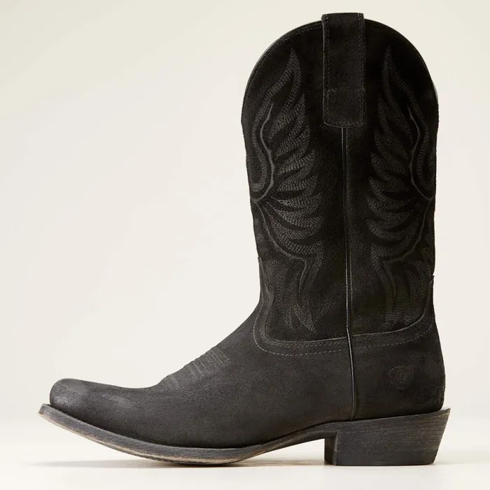 Circuit High Stepper Western Boot Distressed Black Suede Men Ariat Western Boots Circuit High Stepper Western Boot Distressed Black Suede Men Ariat Western Boots