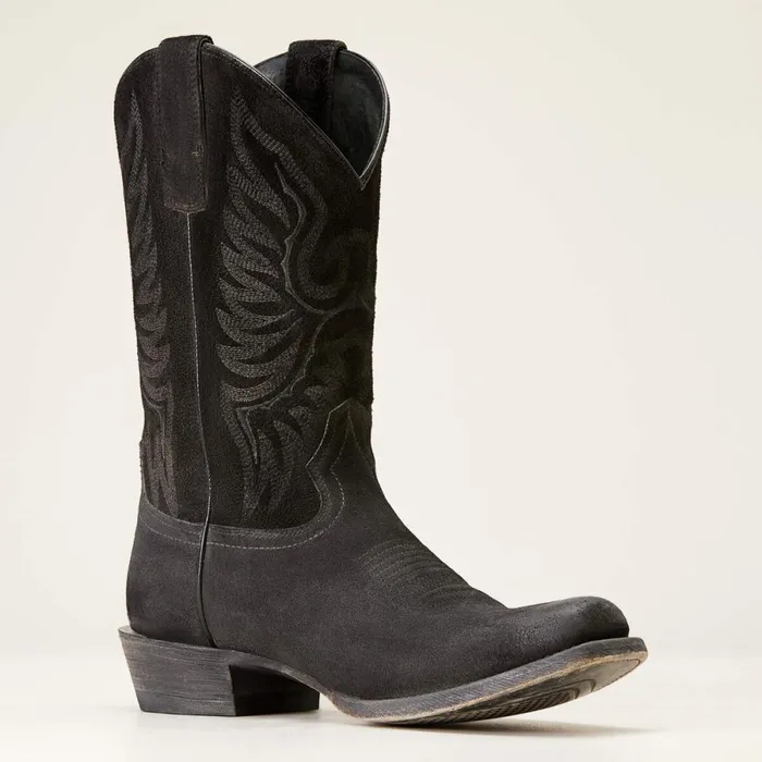 Circuit High Stepper Western Boot Distressed Black Suede Men Ariat Western Boots Circuit High Stepper Western Boot Distressed Black Suede Men Ariat Western Boots