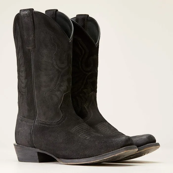 Circuit High Stepper Western Boot Distressed Black Suede Men Ariat Western Boots Circuit High Stepper Western Boot Distressed Black Suede Men Ariat Western Boots
