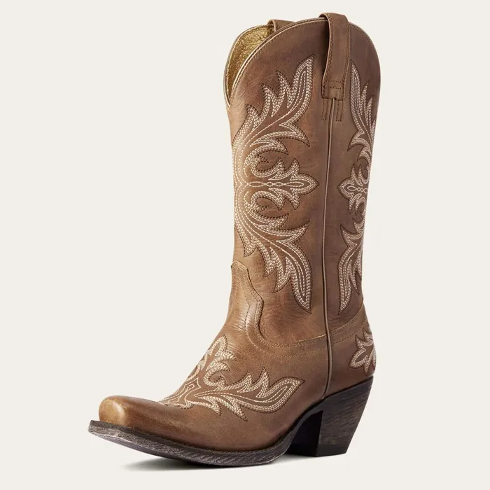 Circuit Rosewood Western Boot Natural Tan Women Ariat Western Boots