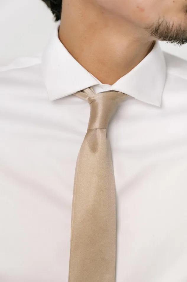 Classic Satin Tie Gold Women Baltic Born Ties