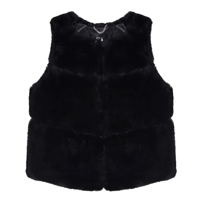 Clothing Women Moda In Pelle Giovannagilet Black Faux Fur