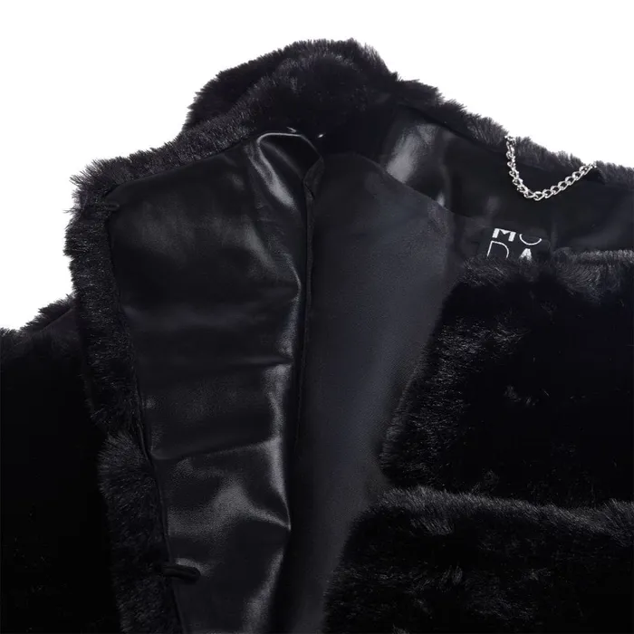 Clothing Women Moda In Pelle Giovannagilet Black Faux Fur Clothing Women Moda In Pelle Giovannagilet Black Faux Fur