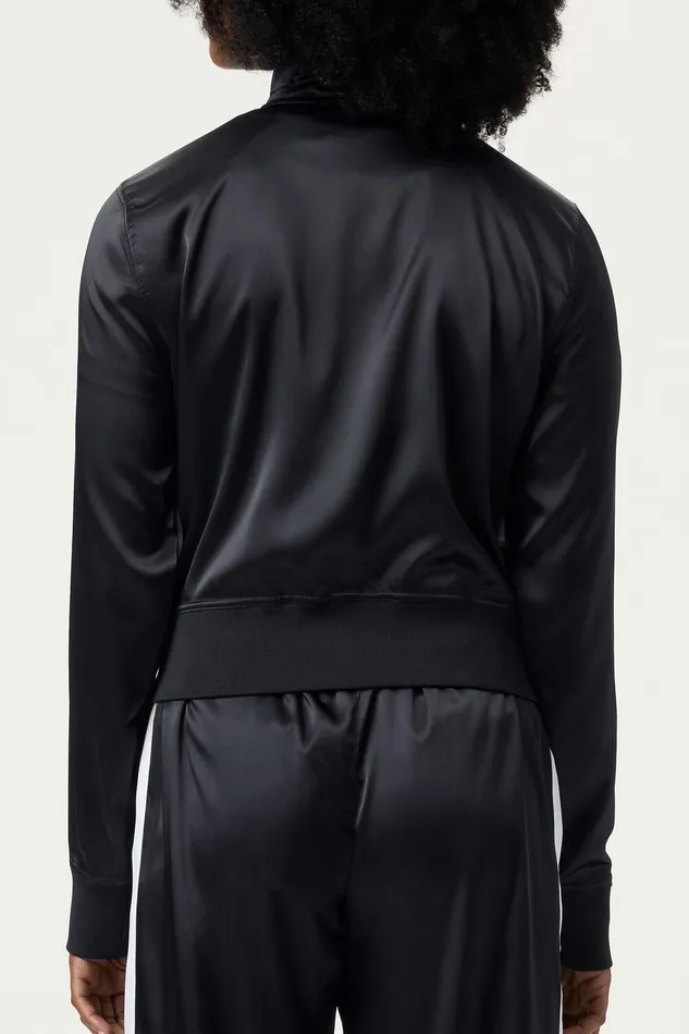 Coats and Jackets Women Fila Satin Track Jacket Coats and Jackets Women Fila Satin Track Jacket