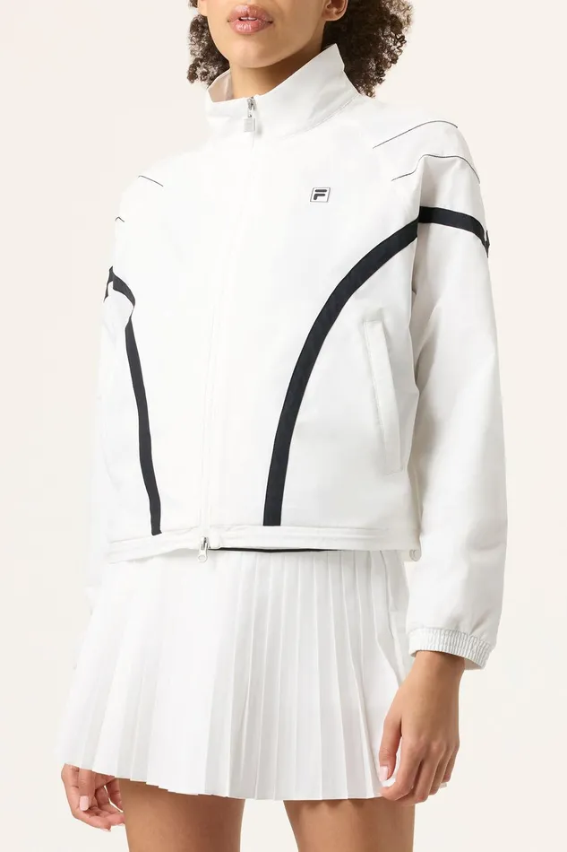 Coats and Jackets Women Fila Tennis Jacket 110 Off White Coats and Jackets Women Fila Tennis Jacket 110 Off White