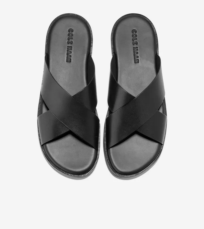Cole Haan Sandals Men Men039s NANTUCKET CROSS STRAP SANDAL Black Cole Haan Sandals Men Men039s NANTUCKET CROSS STRAP SANDAL Black