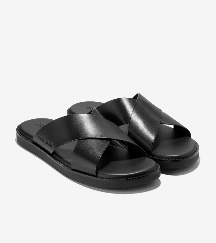 Cole Haan Sandals Men Men039s NANTUCKET CROSS STRAP SANDAL Black Cole Haan Sandals Men Men039s NANTUCKET CROSS STRAP SANDAL Black