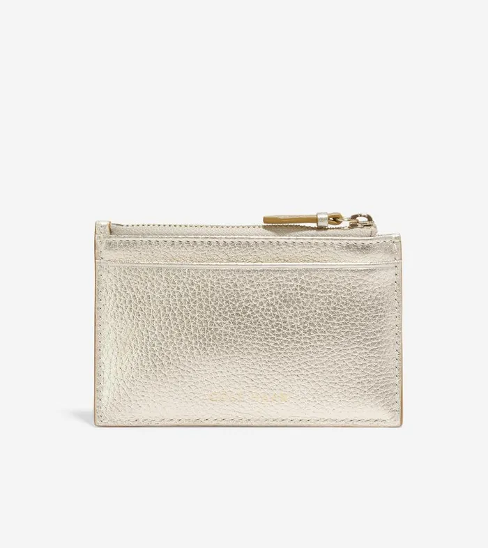 Cole Haan Wallets and Card Cases Women Women039s Card Case With Zip Gold