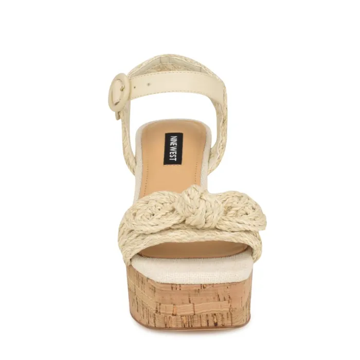 Comiele Platform Sandals Chic Cream Raffia Women Nine West High Heels Comiele Platform Sandals Chic Cream Raffia Women Nine West High Heels